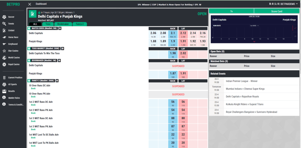 Betpro Betting platform
